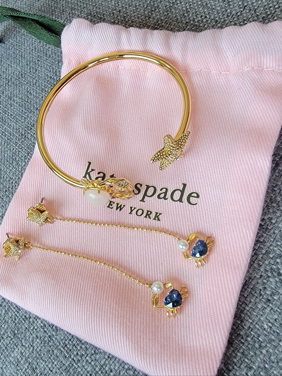 kate spade Jewelry - Kate Spade Ocean Jewelry Bundle — Starfish & Crab Set — Gold/Blue/Pearl